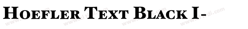 Hoefler Text Black I字体转换